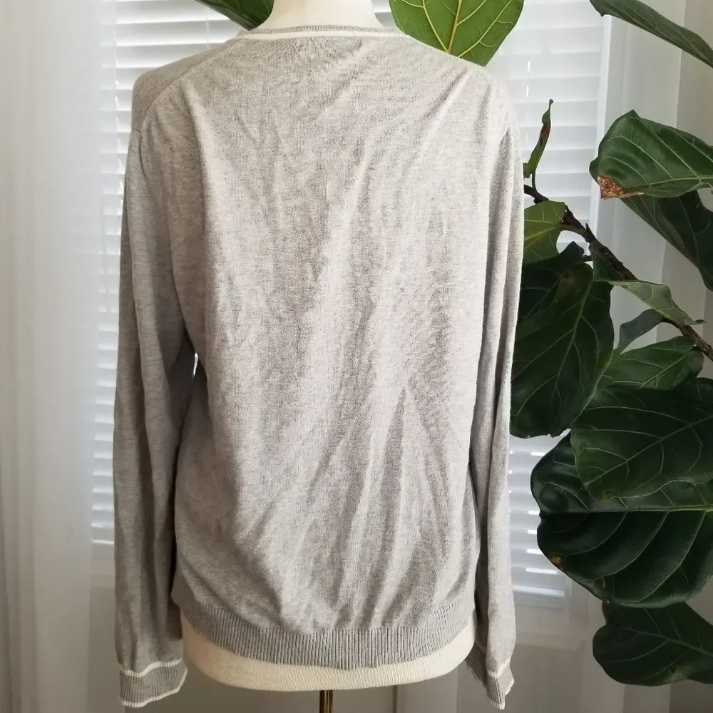 Banana republic v-neck pullover cardigan 100% cotton size medium